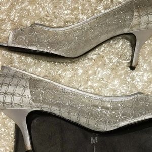 Michael Shannon Silver Sparkling mesh shoe SZ 8.5